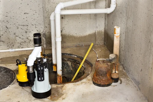 Replacing,the,old,sump,pump,in,a,basement,with,a